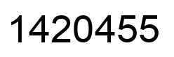 Number 1420455 black image