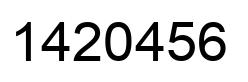 Number 1420456 black image