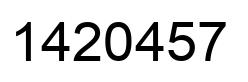 Number 1420457 black image