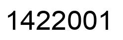 Número 1422001 imagen negro