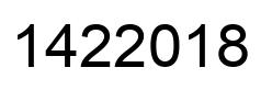 Número 1422018 imagen negro
