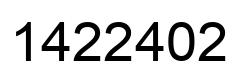 Número 1422402 imagen negro
