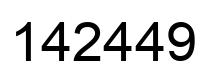 Number 142449 black image
