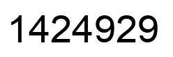 Number 1424929 black image