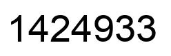 Number 1424933 black image