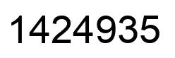 Number 1424935 black image