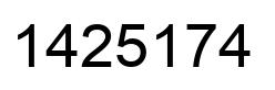Number 1425174 black image