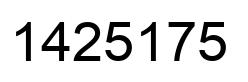Number 1425175 black image
