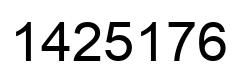 Number 1425176 black image