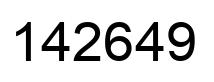 Number 142649 black image