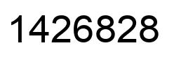 Number 1426828 black image
