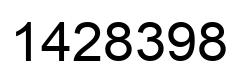 Number 1428398 black image