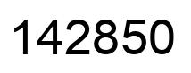 Number 142850 black image