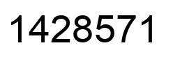 Number 1428571 black image