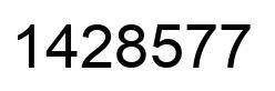 Number 1428577 black image