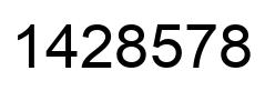 Number 1428578 black image
