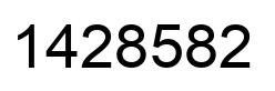 Number 1428582 black image