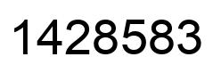 Number 1428583 black image