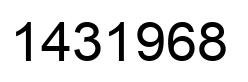Number 1431968 black image