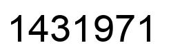 Number 1431971 black image