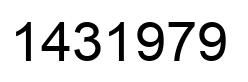 Number 1431979 black image
