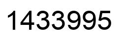 Number 1433995 black image