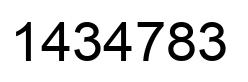 Number 1434783 black image
