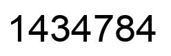 Number 1434784 black image