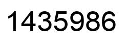 Number 1435986 black image