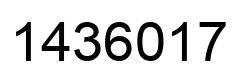 Number 1436017 black image