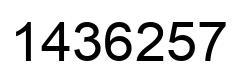 Número 1436257 imagen negro