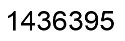 Número 1436395 imagen negro