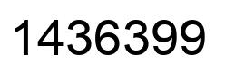Número 1436399 imagen negro