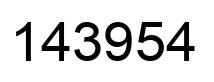 Número 143954 imagen negro