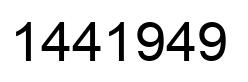 Number 1441949 black image
