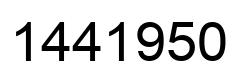 Number 1441950 black image