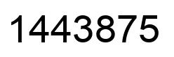 Number 1443875 black image