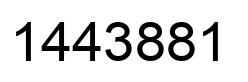 Number 1443881 black image