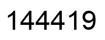 Number 144419 black image