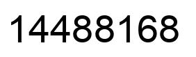 Número 14488168 imagen negro
