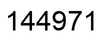 Number 144971 black image