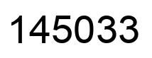 Number 145033 black image