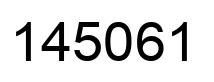 Número 145061 imagen negro