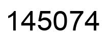 Number 145074 black image