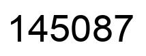 Número 145087 imagen negro