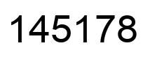 Número 145178 imagen negro