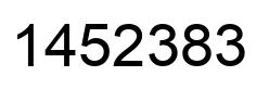 Number 1452383 black image