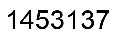 Number 1453137 black image