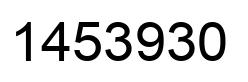 Number 1453930 black image