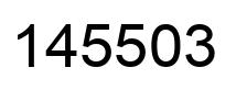 Number 145503 black image